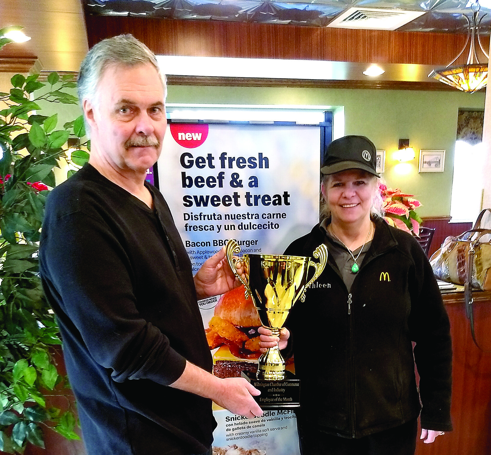 Service with a smile earns trophy