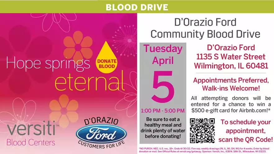 D’Orazio Ford hosting blood drive
