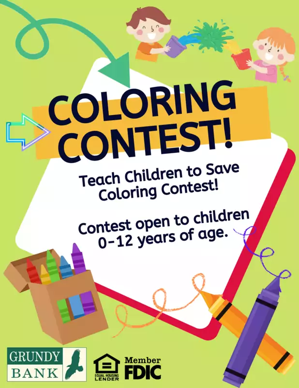 Grundy Bank coloring contest