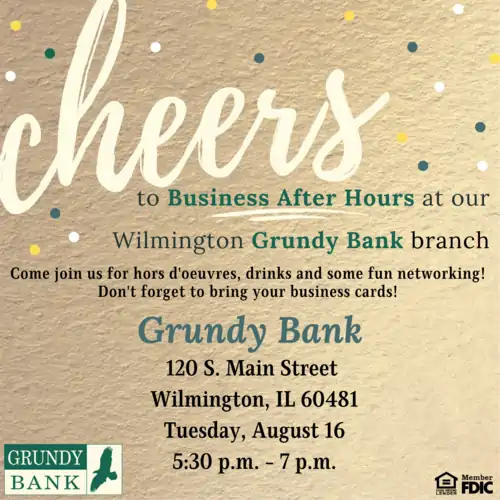 Business after hours at Grundy Bank invitation