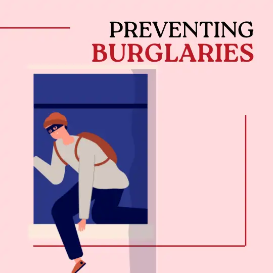Clip art of burglary with post title
